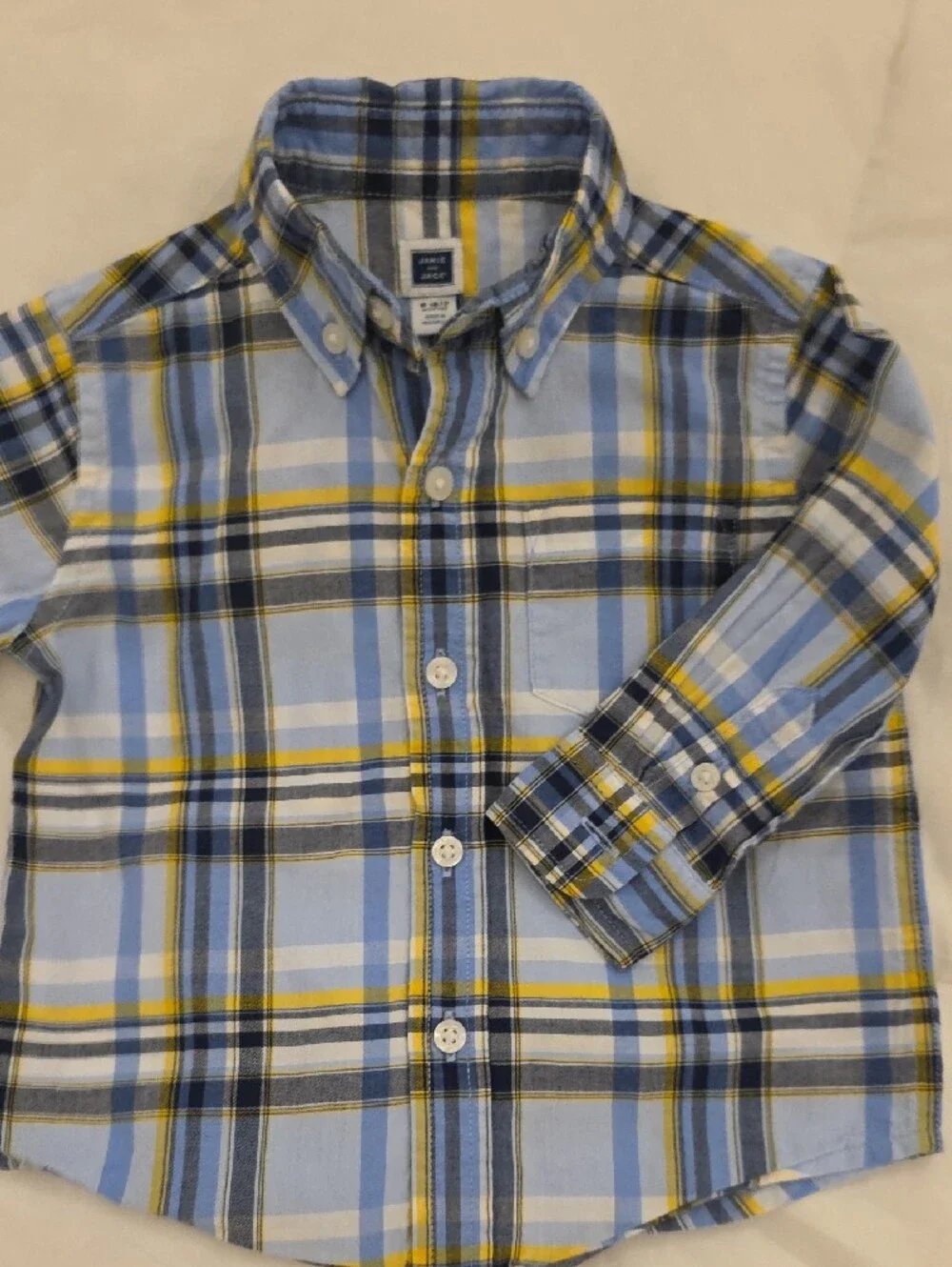 Ralph Lauren Toddler Boys Blue Plaid Button-Down Shirt
